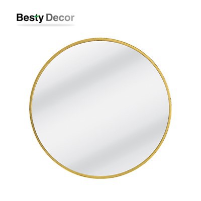 Cermin Berbingkai Logam Bulat